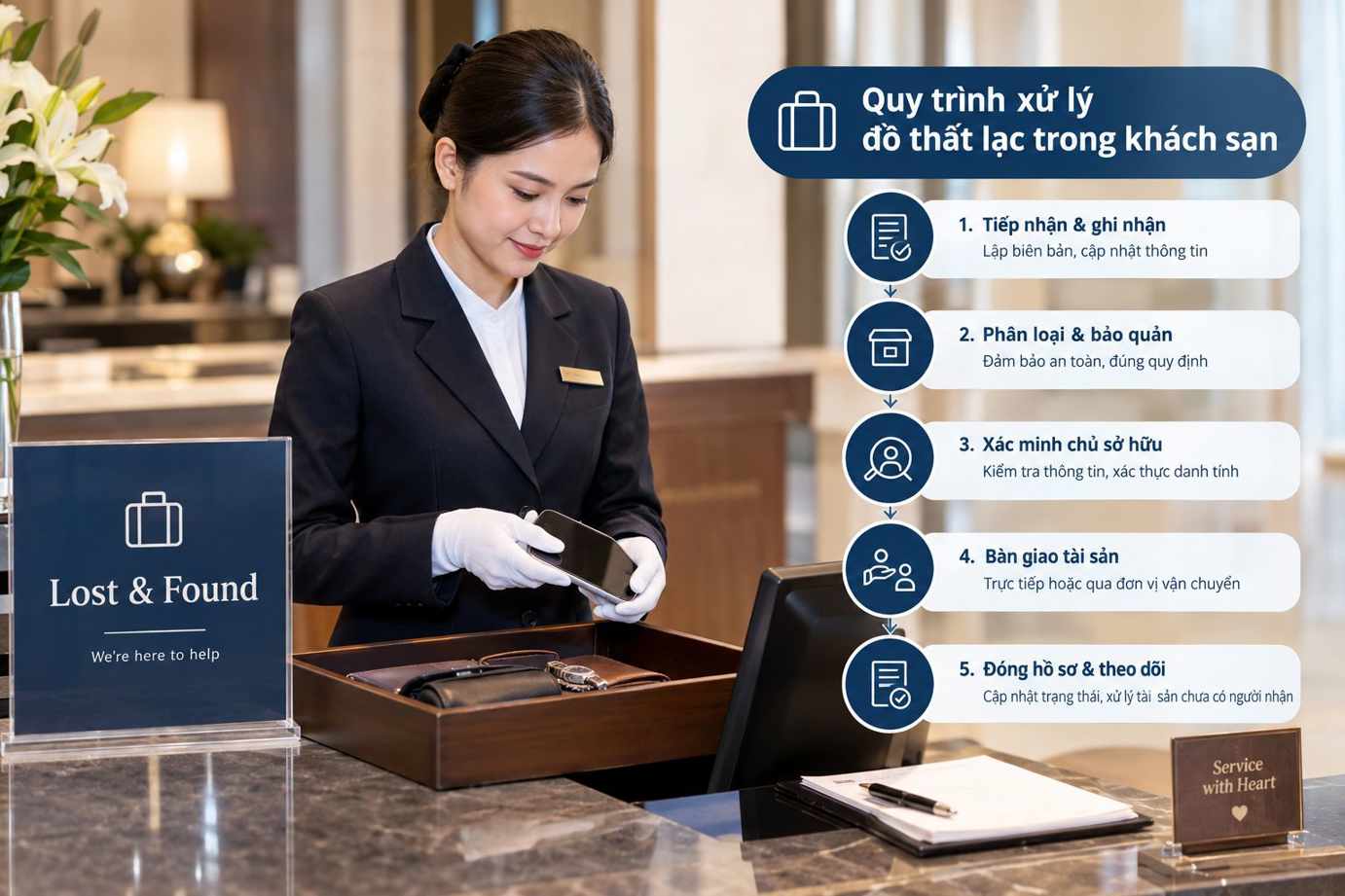 Lost & Found khách sạn là gì? Quy trình xử lý đồ thất lạc chuyên nghiệp